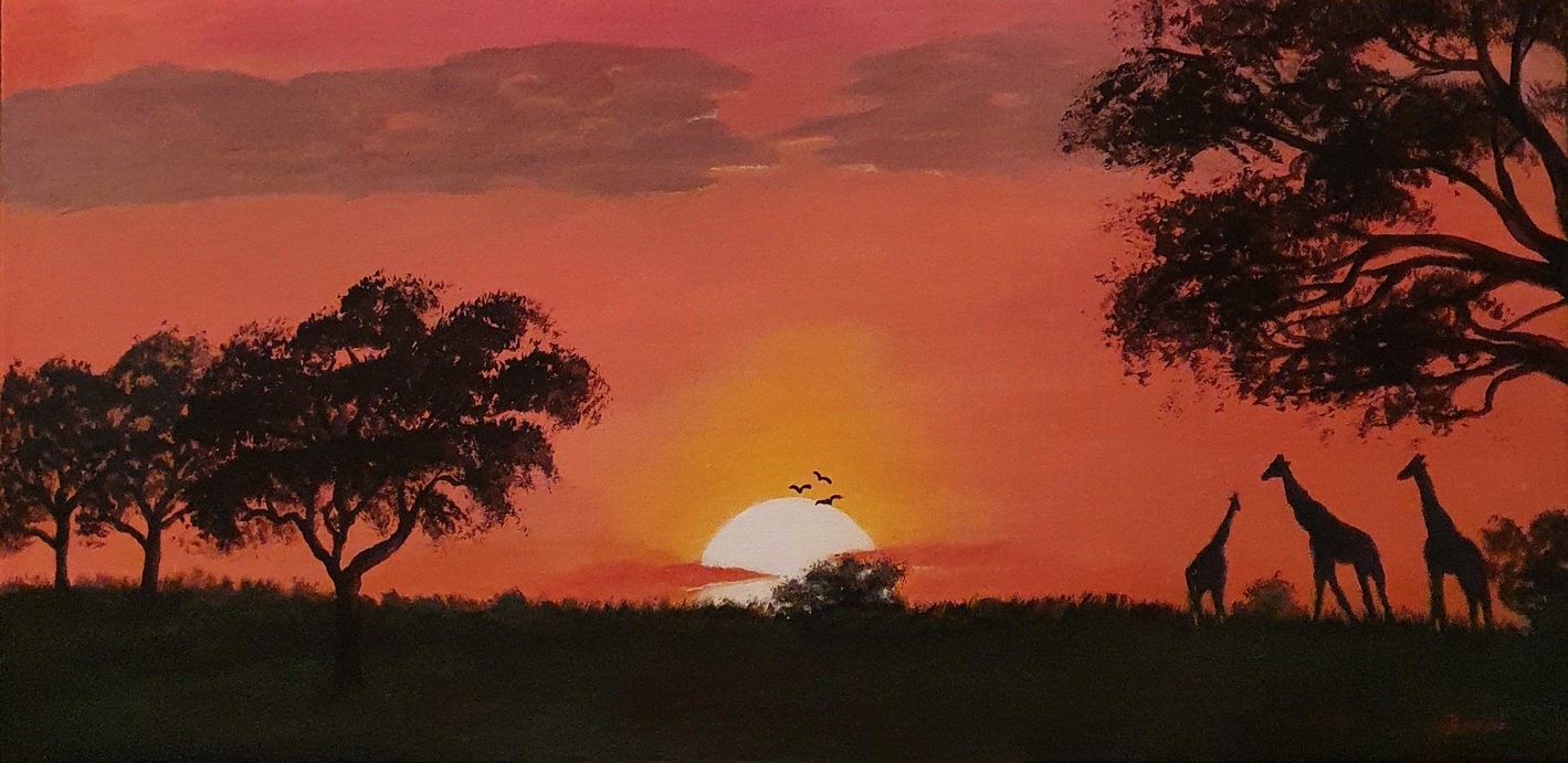 Afrikanischer Sonnenuntergang