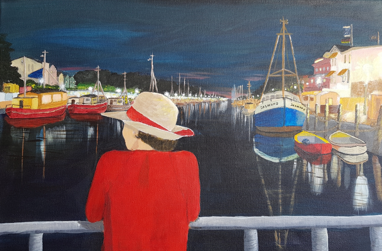Sommernacht am " Alten Strom" in Warnemünde